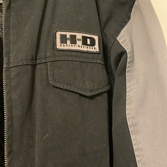 Mens Harley Davidson Motorcycle Jacket - Bomber Style - Black - Medium - Picture 4 of 9